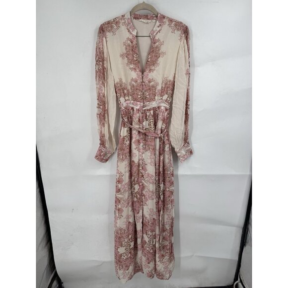 forever that girl anthropologie Vivienne Maxi Dress XS Pink Peasant Boho Cottage - Picture 2 of 15